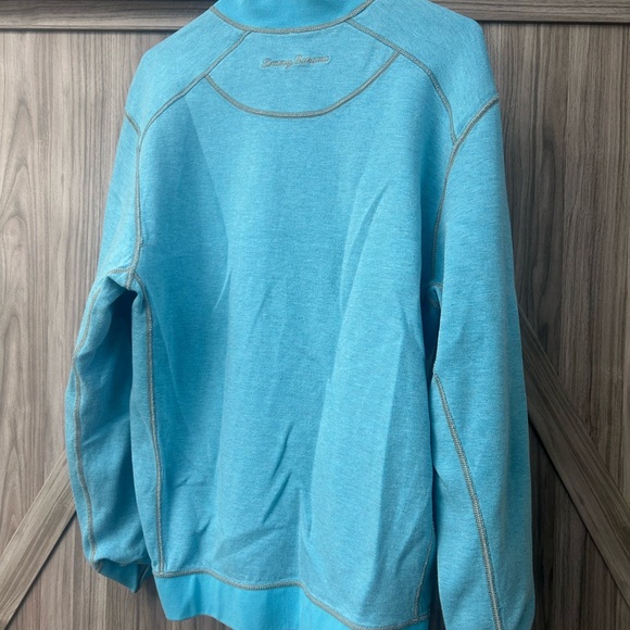Tommy Bahama Aqua Quarter-Zip Pullover, reversible - Picture 2 of 4